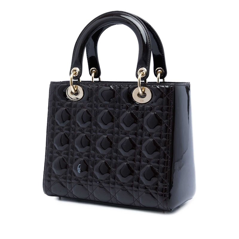 Medium Patent Cannage Lady Dior - Image 2