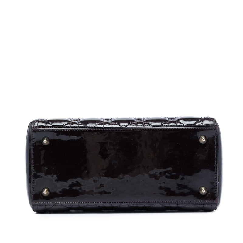 Medium Patent Cannage Lady Dior - Image 3