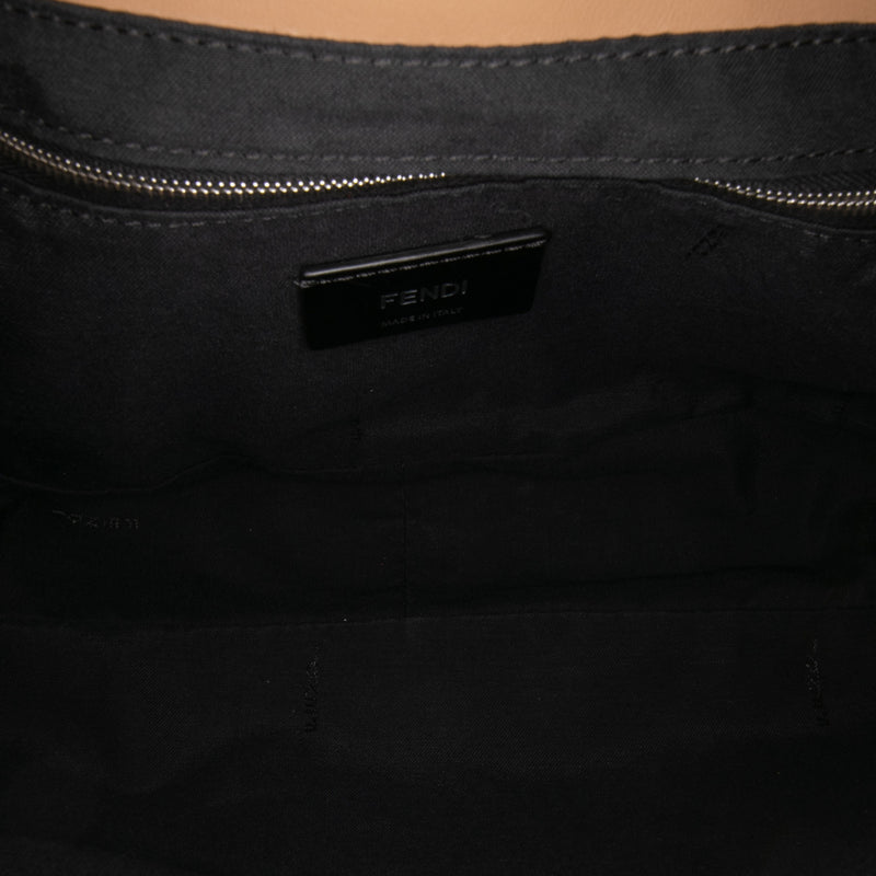 Large Zucca and Pequin Canvas Convertible Baguette Satchel - Image 4
