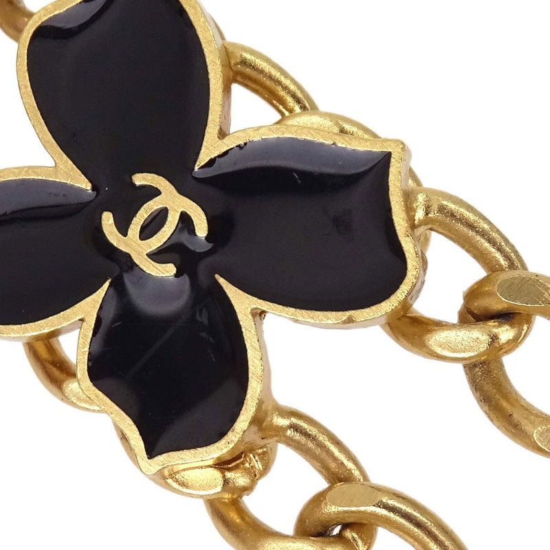 Chanel Necklace Flower Metal Gold Gold_plated Bijoux