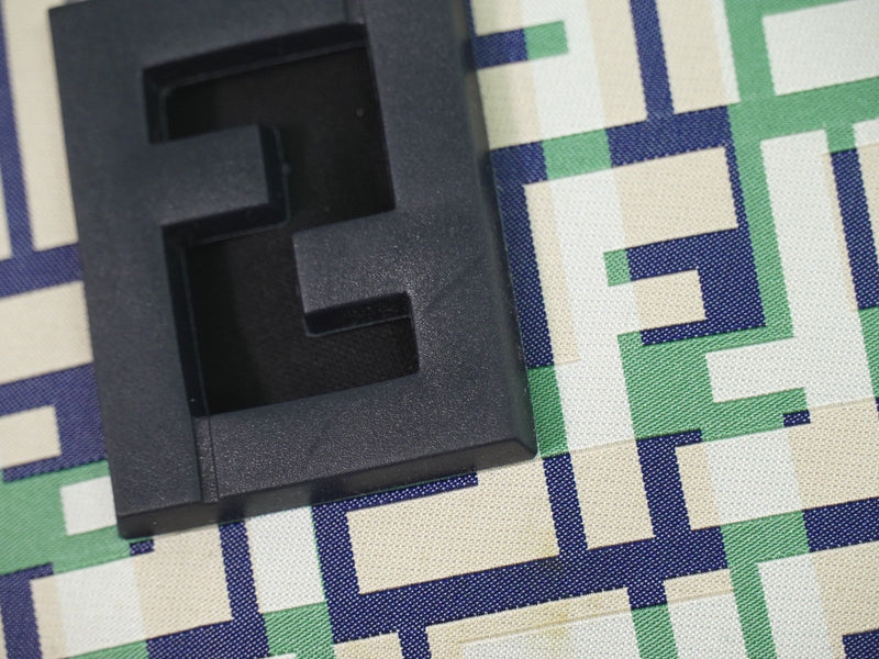 Fendi Mamma Baguette Zucca Jacquard Velvet Multicolour Canvas Bag