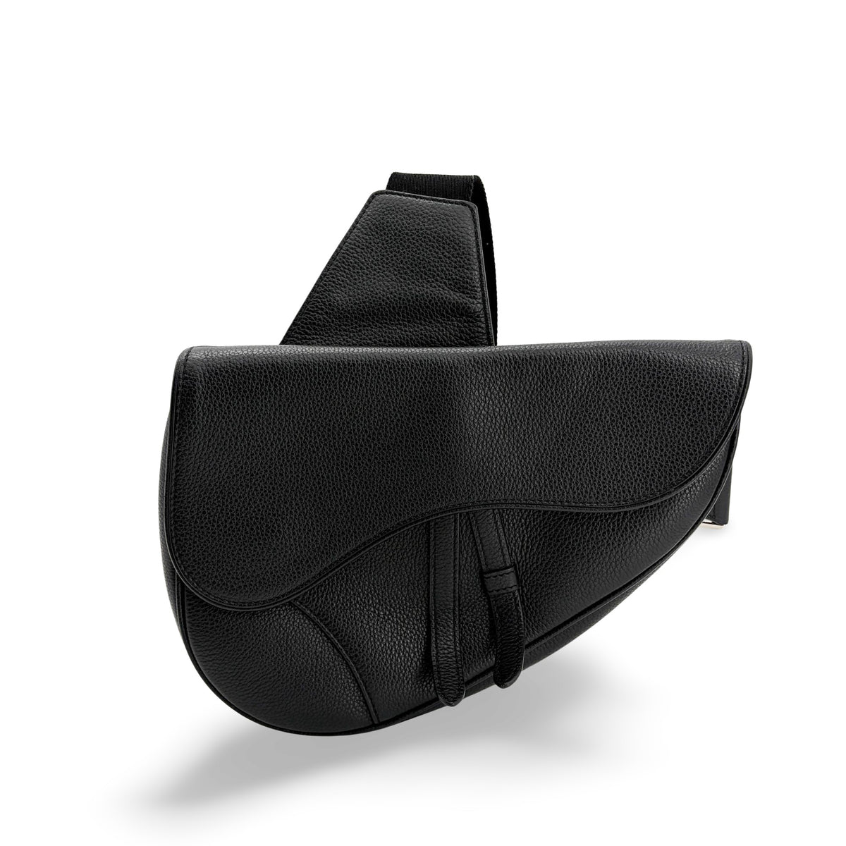 Christian Dior Saddle Leather Black Calfskin Bag