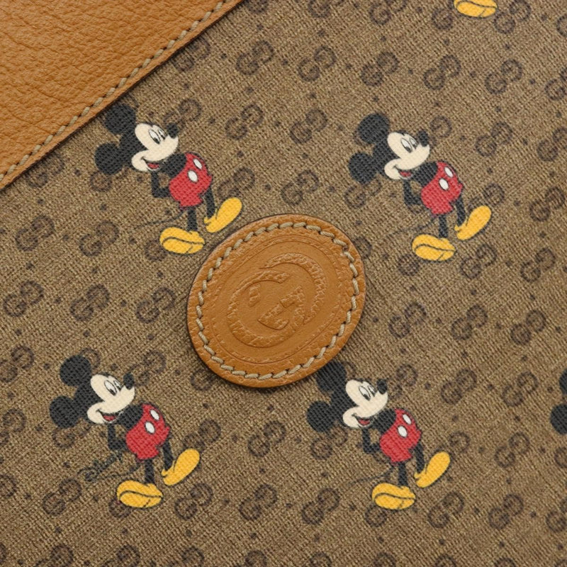 Gucci Disney Mickey Mouse Soft Open Printed Mini Gg Coated Canvas Beige Bag