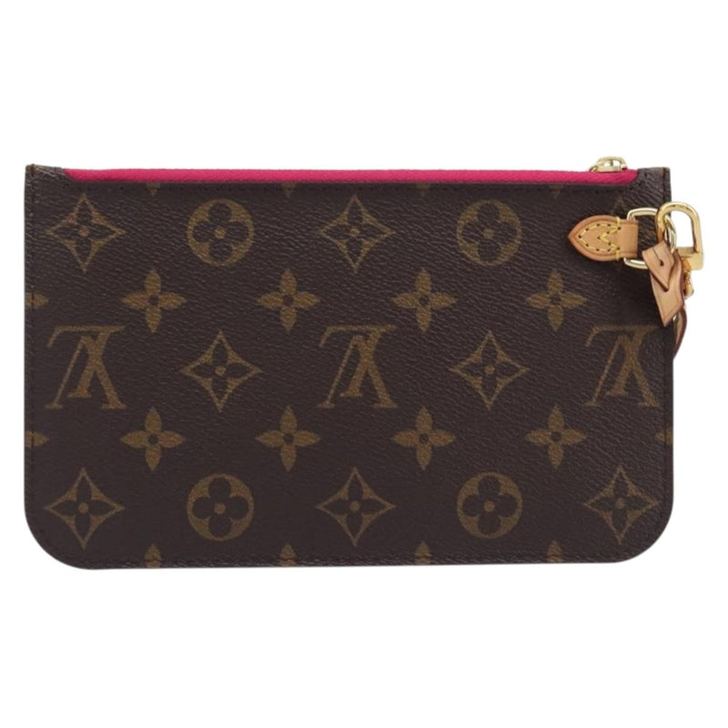 Louis Vuitton Neverfull Pochette Monogram Canvas Brown Bag