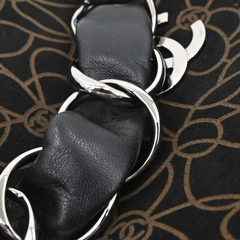 Chanel Camellia Chain Embossed Suede Black Bag