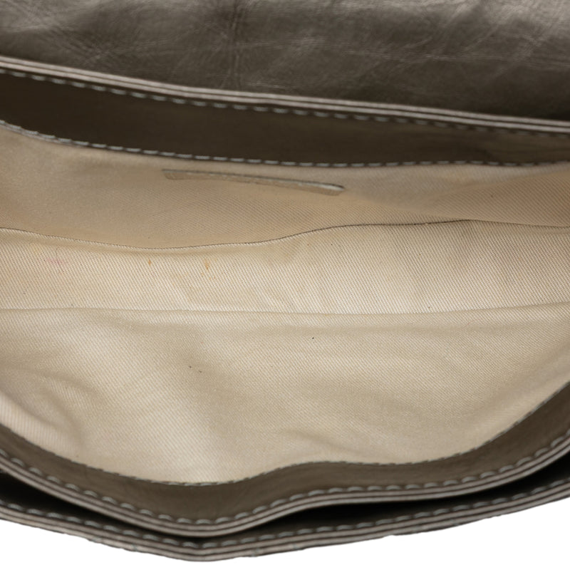 Small Bicolor Quilted Aged Calfskin Lady Pearly Flap - Image 4