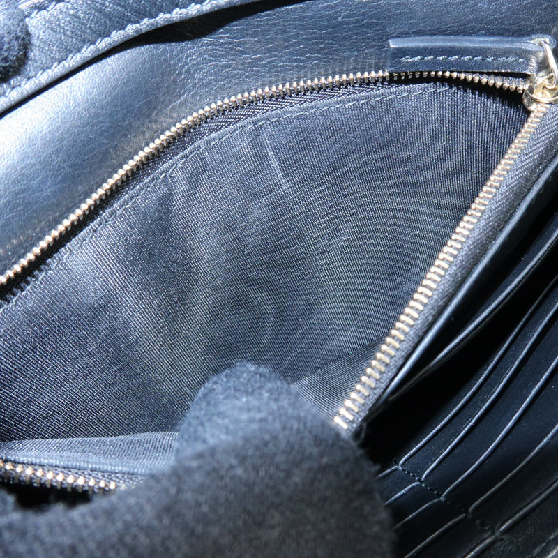 Gucci Interlocking Wallet On Chain Leather Black Bag