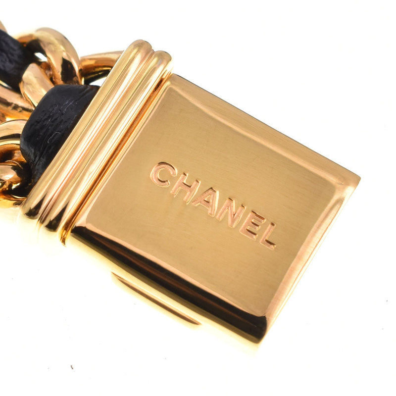 Chanel Premiere Rock Quartz Plated Metal And Leather Watches