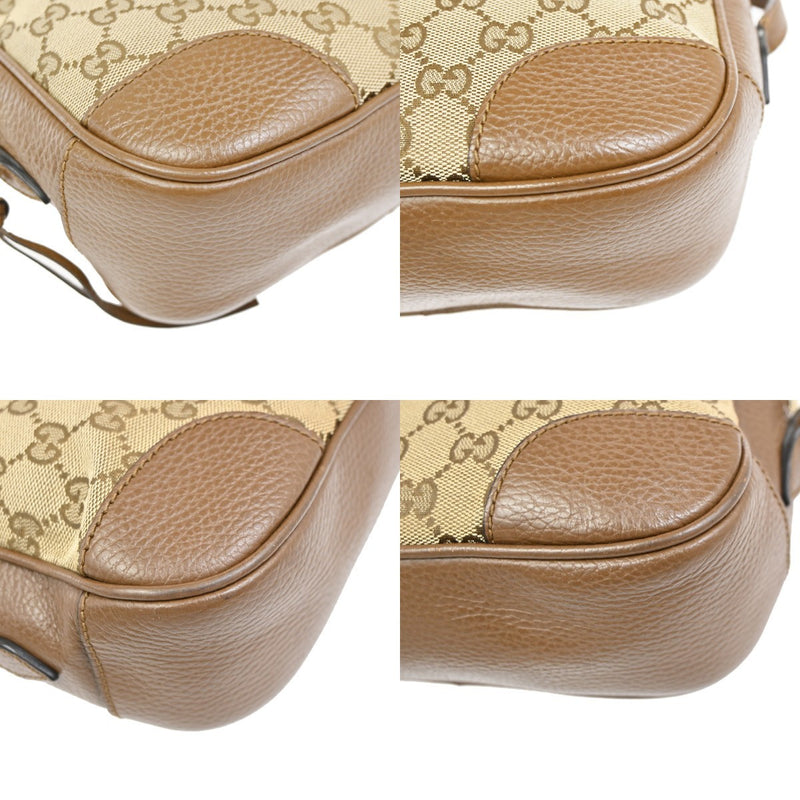 Gucci Bree Disco Gg Canvas With Leather Brown Bag