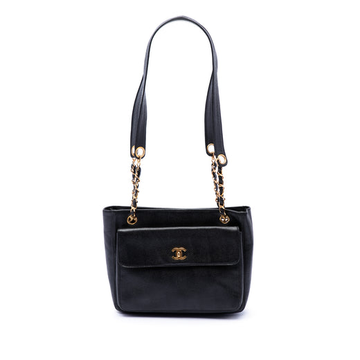 CC Caviar Front Pocket Shoulder Bag - Image 1