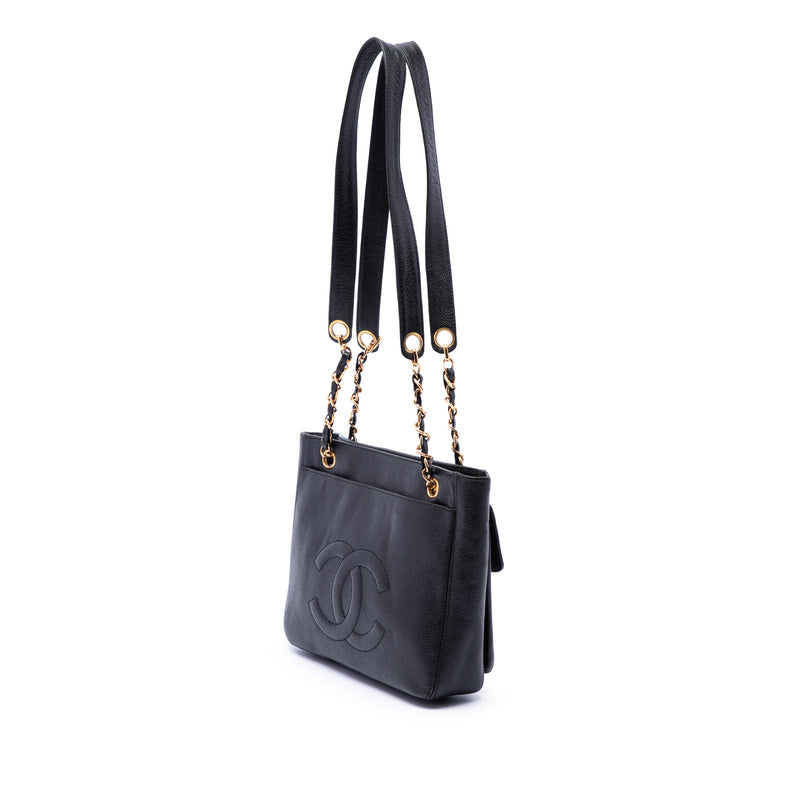 CC Caviar Front Pocket Shoulder Bag - Image 2