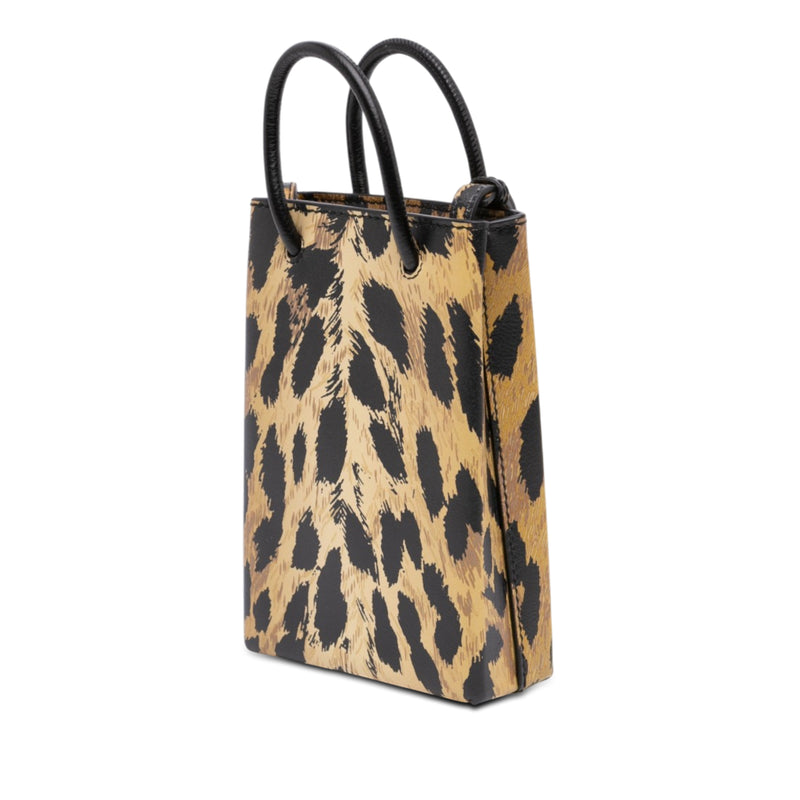 Mini Leopard Print Logo Shopping Phone Holder - Image 2
