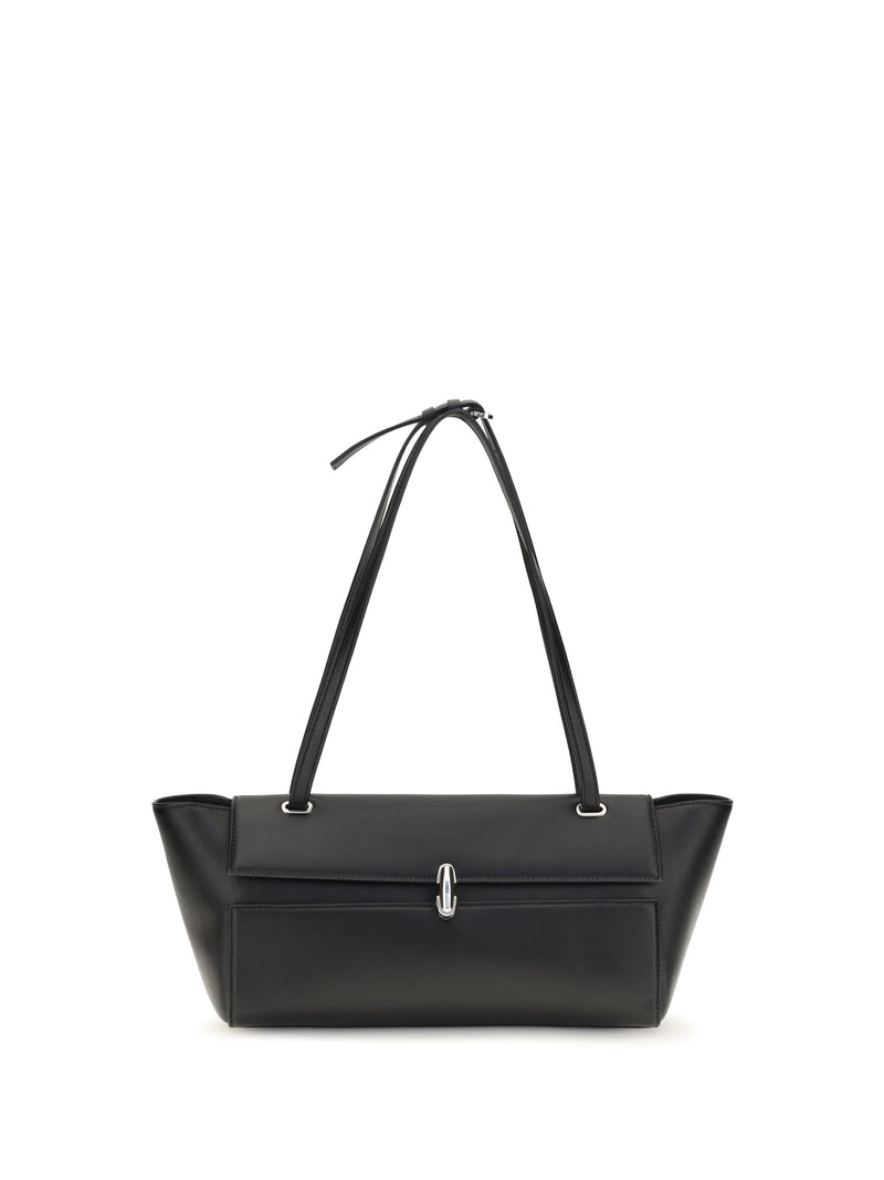 Savette Shoulder Bag — Black Calf Leather
