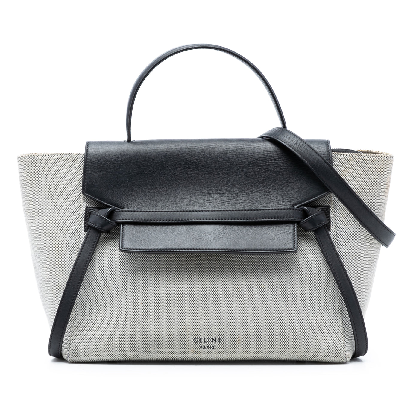 Mini Canvas and Leather Belt Bag - Image 1