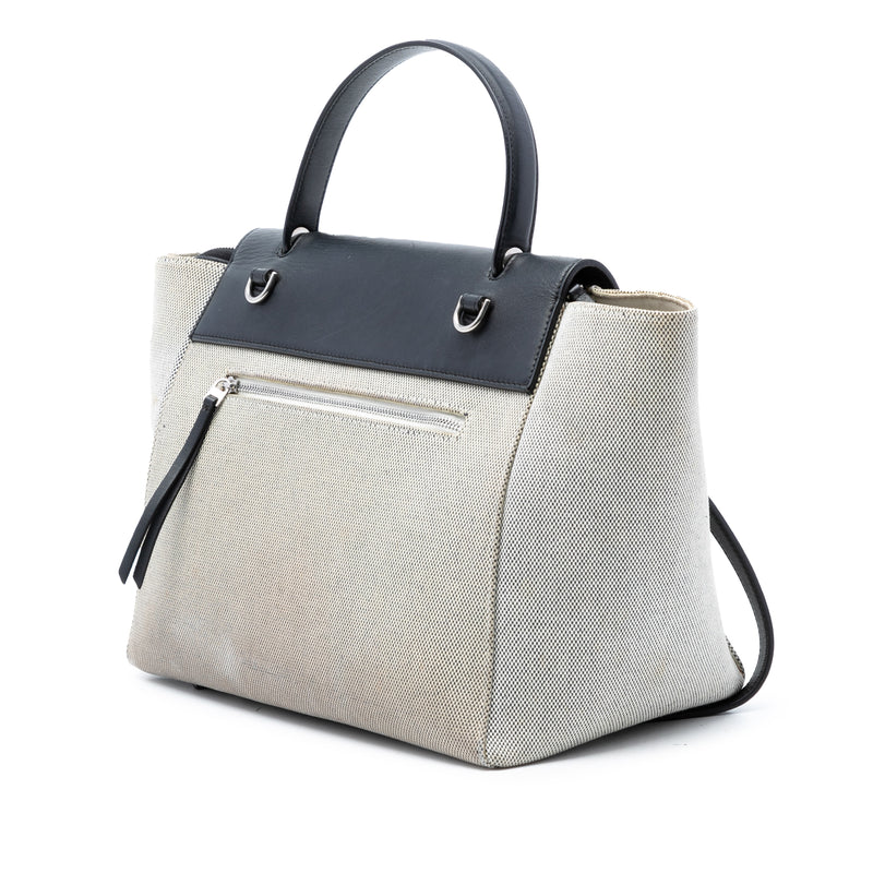 Mini Canvas and Leather Belt Bag - Image 2
