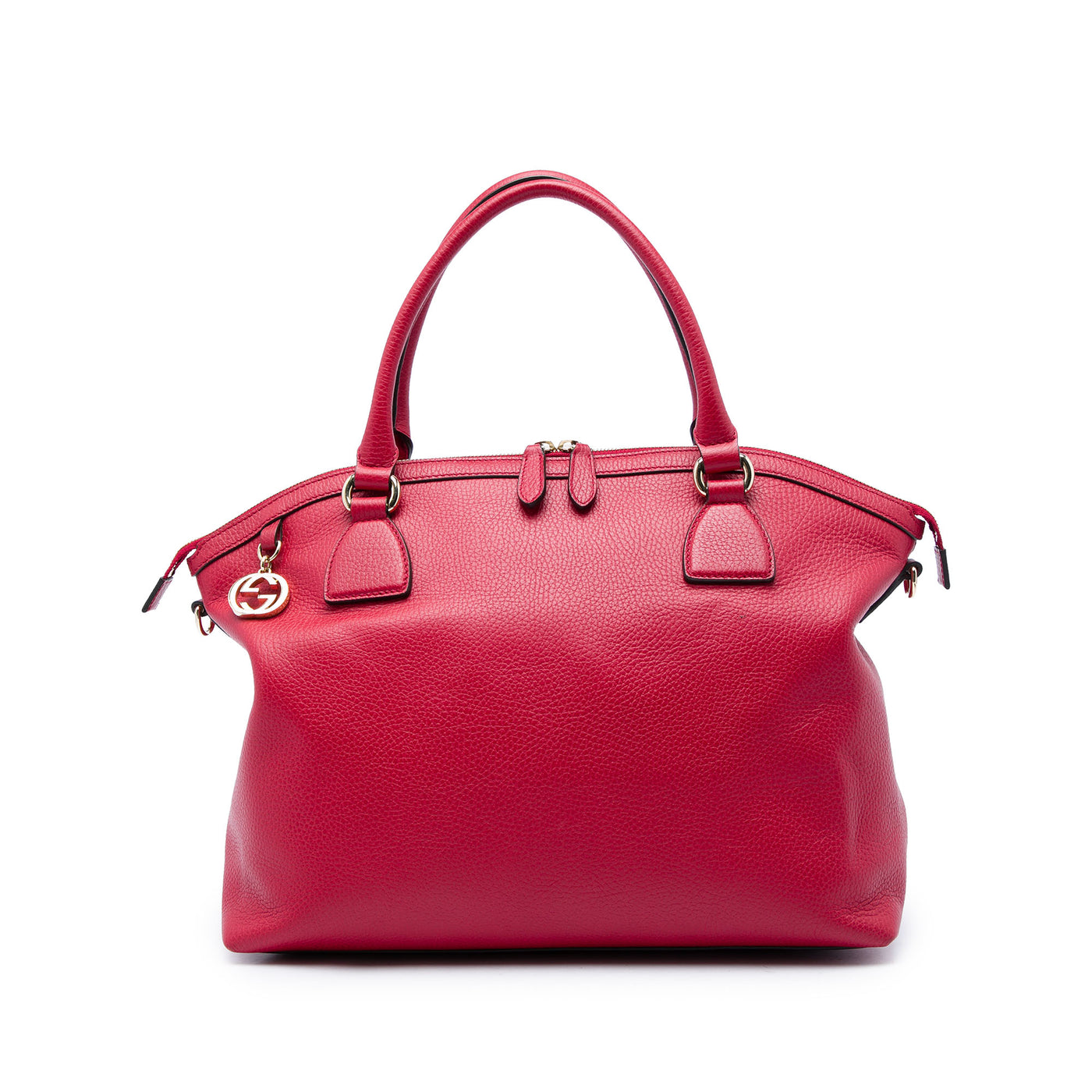Large Dollar Calfskin GG Charm Dome Satchel - Image 1