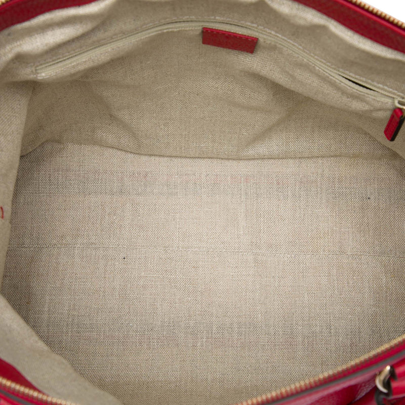 Large Dollar Calfskin GG Charm Dome Satchel - Image 4