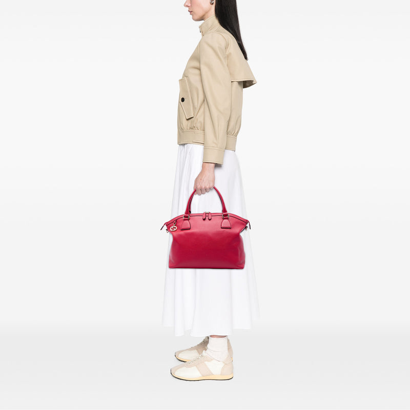 Large Dollar Calfskin GG Charm Dome Satchel - Image 5