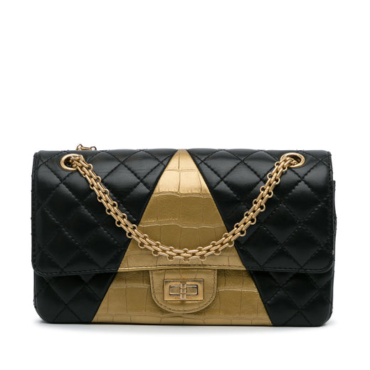 Medium Croc Embossed Lambskin 2.55 Reissue Double Flap Bag - Image 1