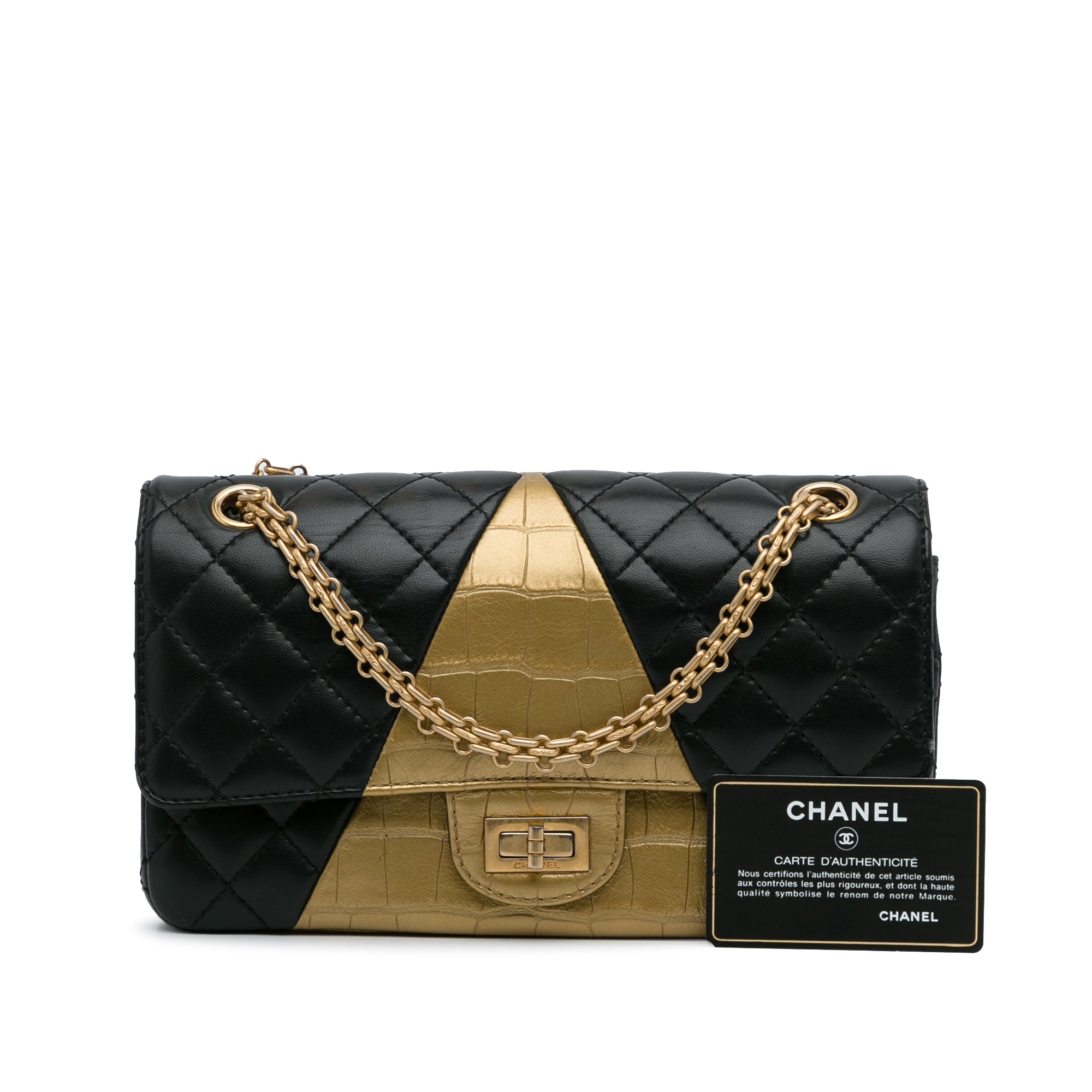 Medium Croc Embossed Lambskin 2.55 Reissue Double Flap Bag - Image 15