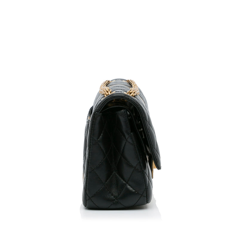 Medium Croc Embossed Lambskin 2.55 Reissue Double Flap Bag - Image 3