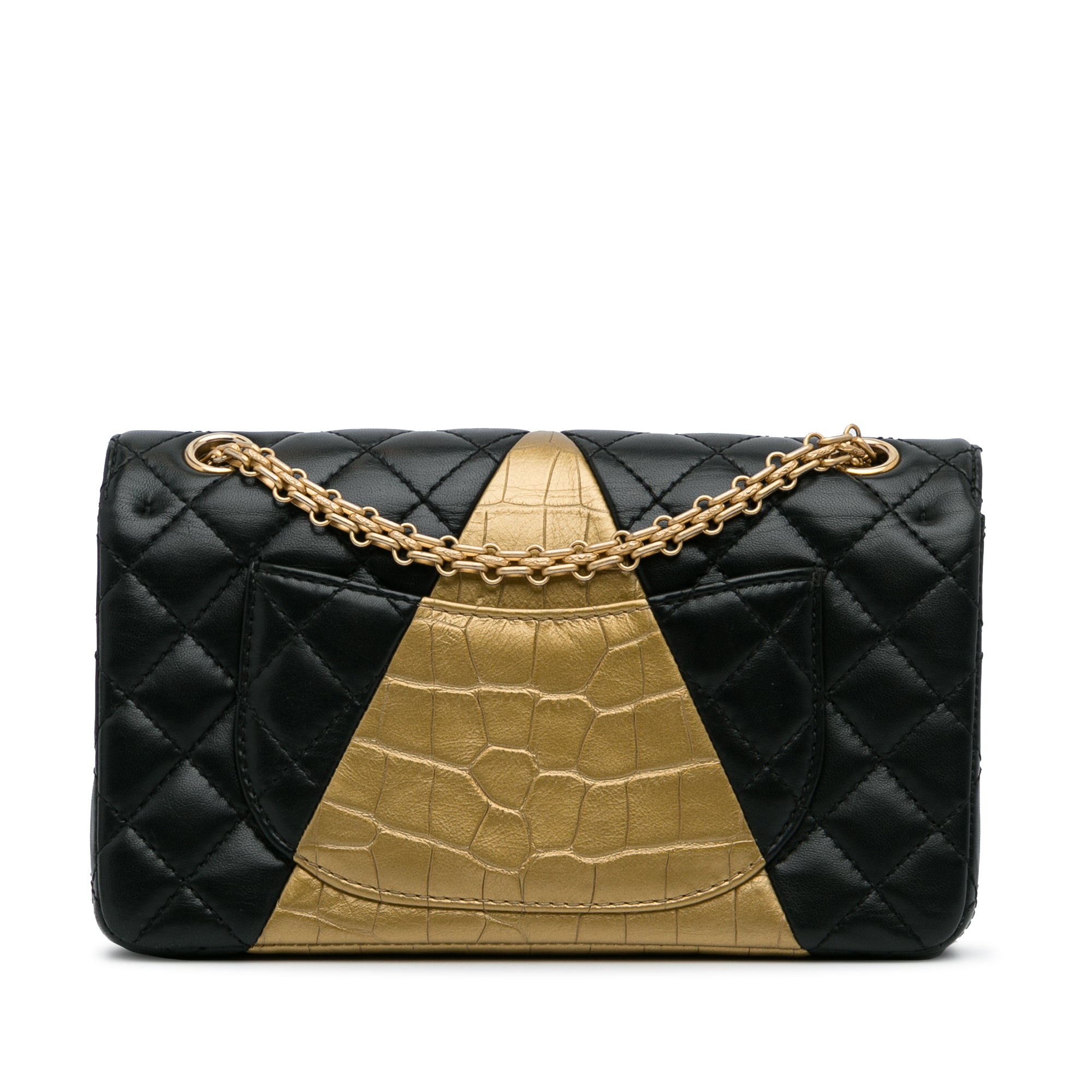 Medium Croc Embossed Lambskin 2.55 Reissue Double Flap Bag - Image 4