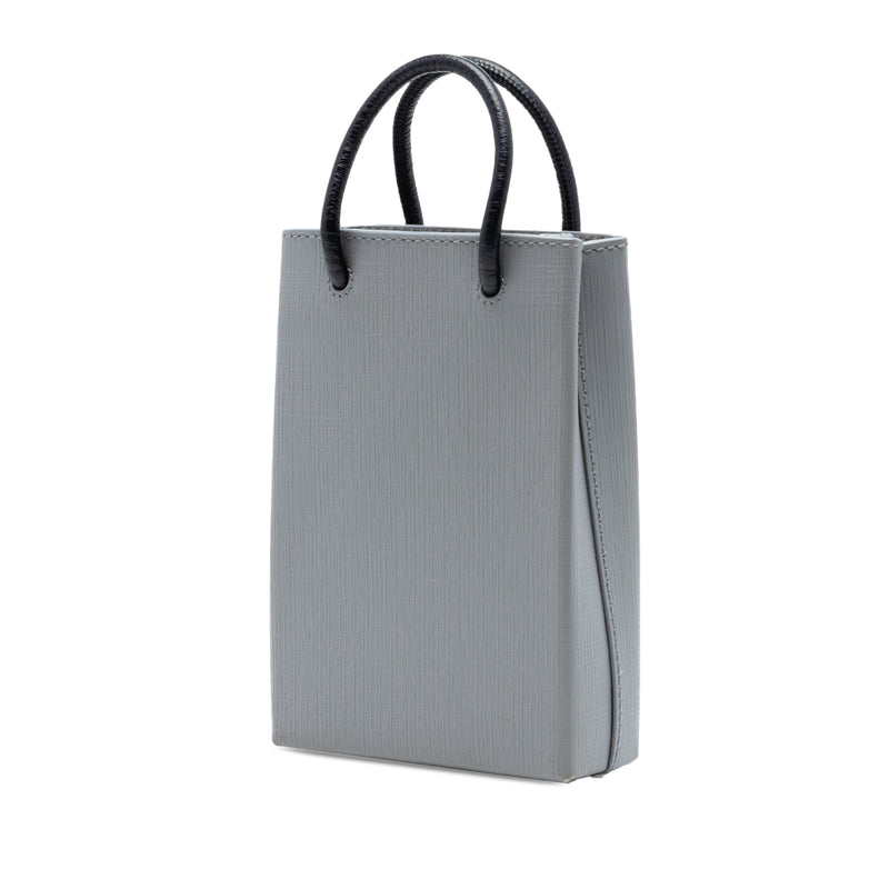 Mini Calfskin Logo Shopping Phone Holder - Image 2