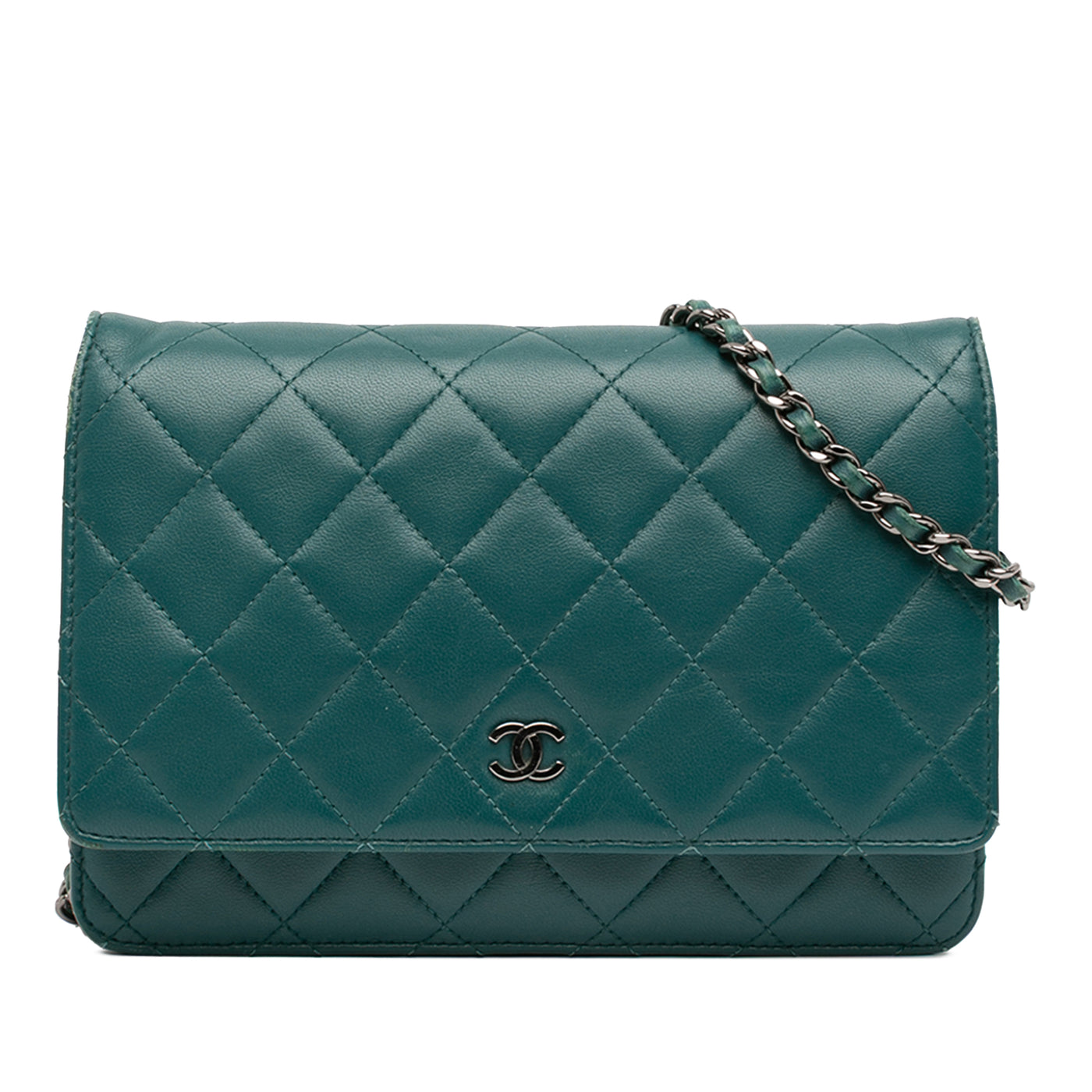CC Quilted Lambskin Wallet On Chain - Image 1