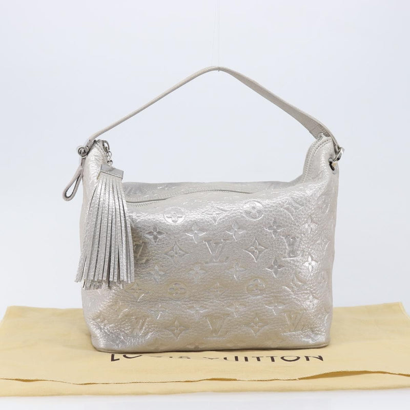 Louis Vuitton Halo Limited Edition Shimmer Monogram Embossed Leather Silver Bag