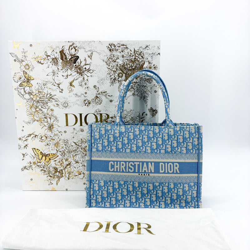Christian Dior Book Oblique Canvas Beige Bag