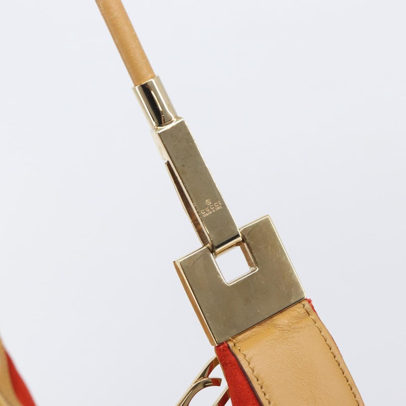 Gucci Vintage Zip Hobo Leather & Suede Red