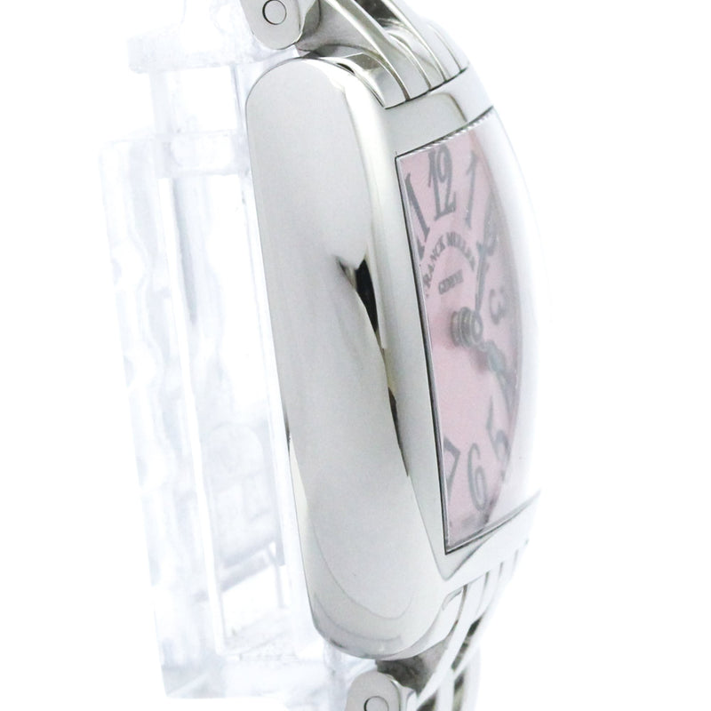 Franck Muller Cintree Curvex Quartz White Gold And Crocodile With Diamond Bezel Watches