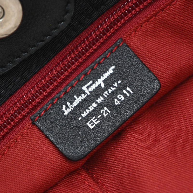 Salvatore Ferragamo Gancini Tote Canvas Black