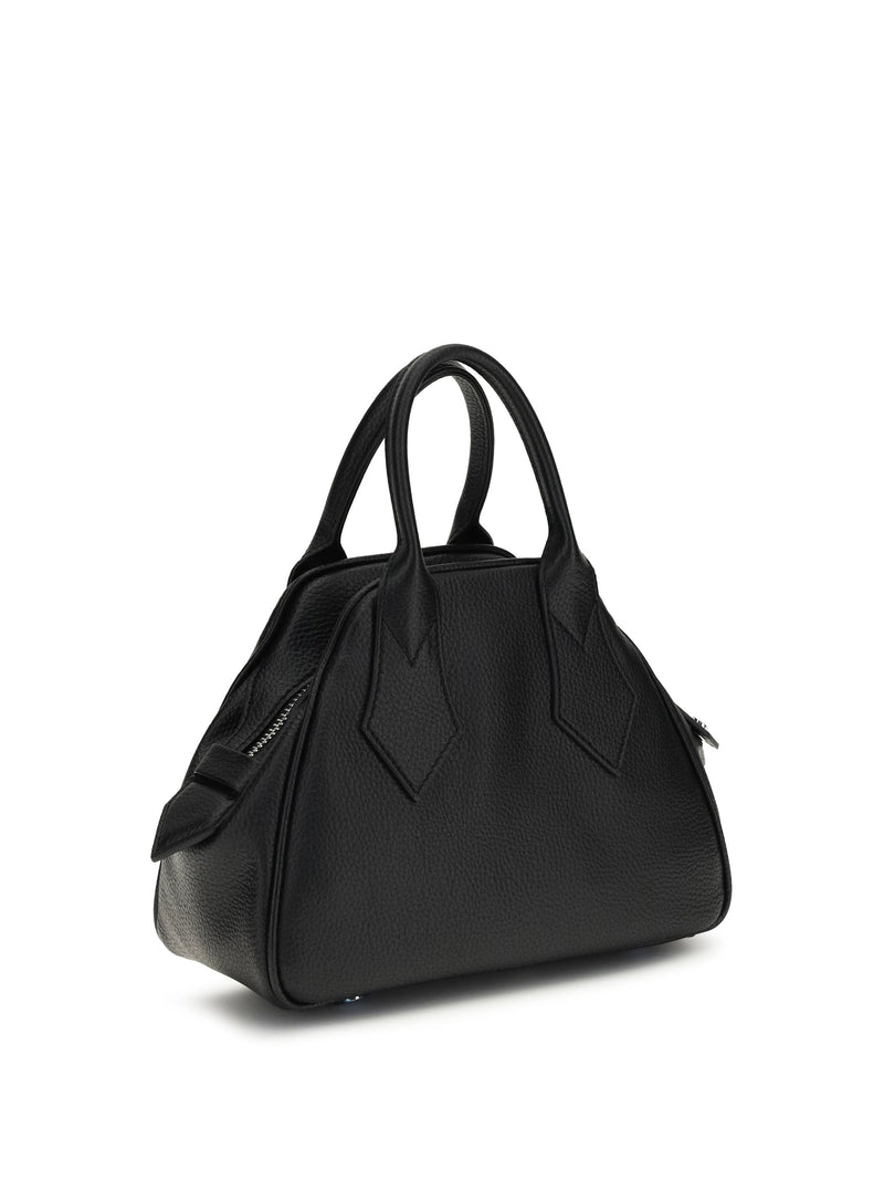Vivienne Westwood Yasmine Shoulder Bag — Black Calf Leather Bos Taurus