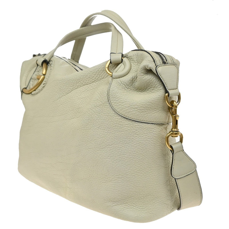 Gucci Twill Leather Beige Bag