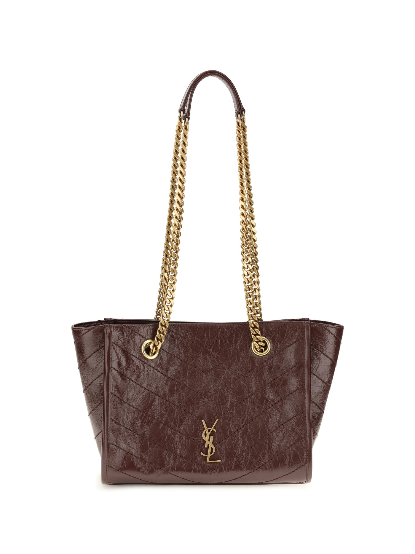 Saint Laurent Niki Shoulder Bag — Brown Calf Leather