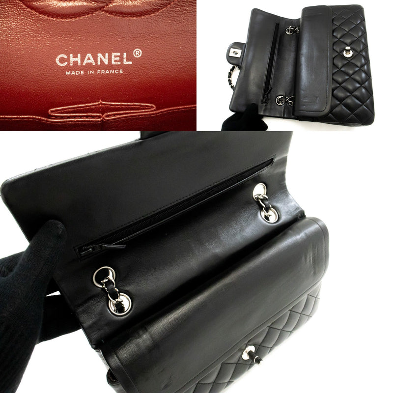 Chanel Classic Bowler Quilted Caviar Black Leather Bag