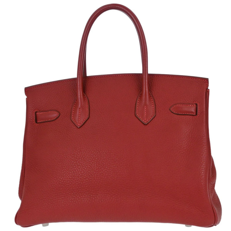 Hermes Birkin Red Togo With Palladium Hardware Leather Bag