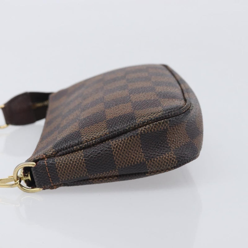 Louis Vuitton Pochette Accessoires Damier Ebene Brown Canvas Bag