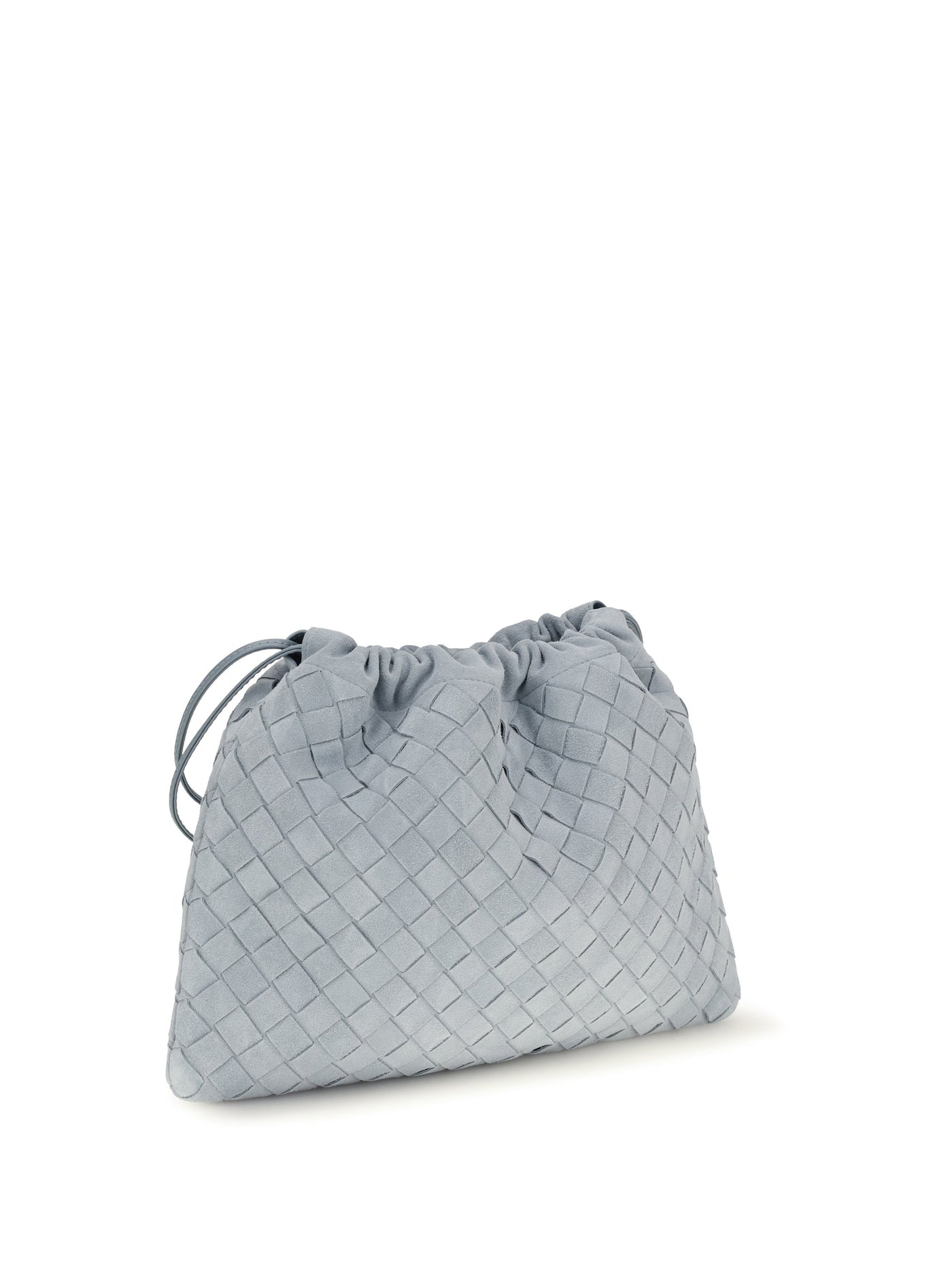 Bottega Veneta Pouch Clutch — Gray Calf Leather