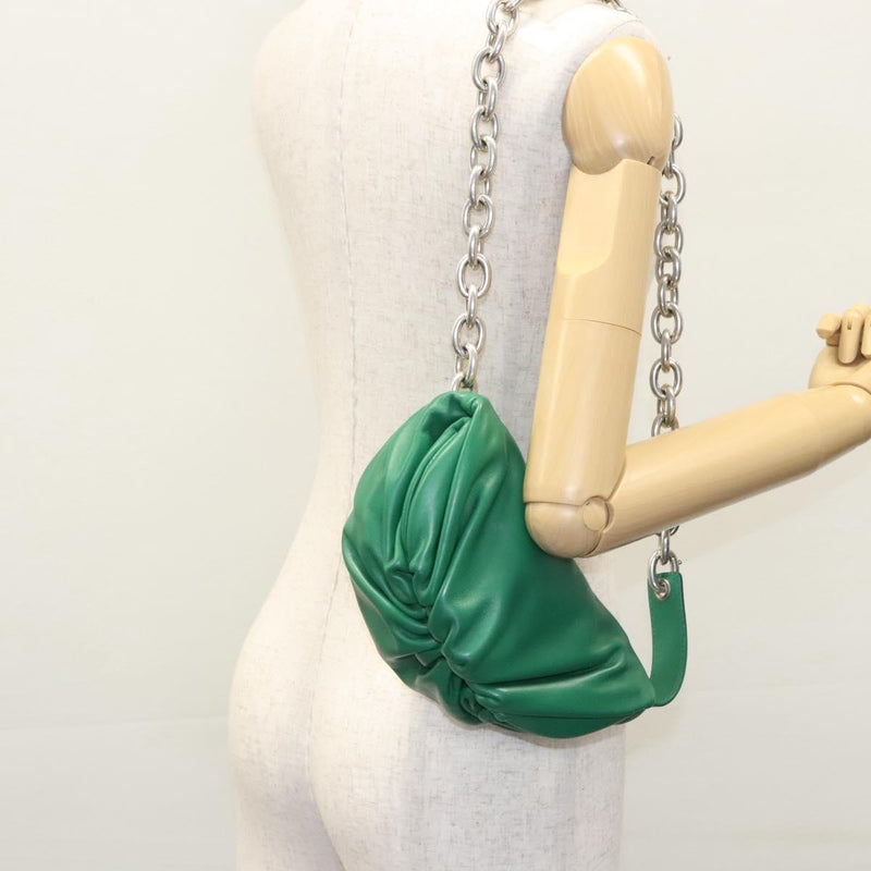 Bottega Veneta The Chain Pouch Leather Green