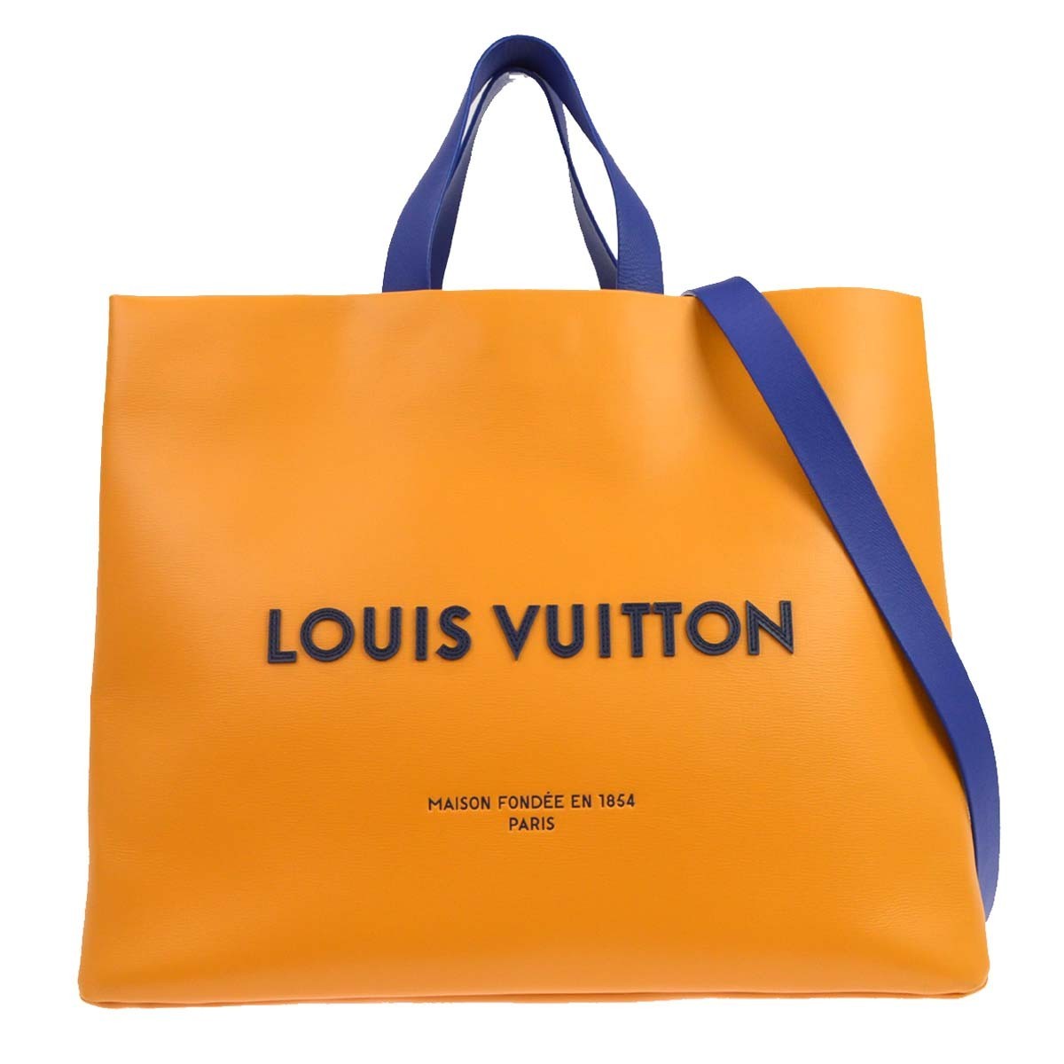 Louis Vuitton Shopper Leather Orange Bag