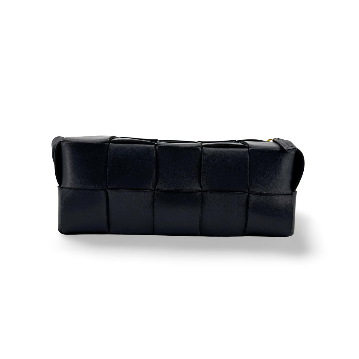 Bottega Veneta Brick Cassette Maxi Intrecciato Leather Black Bag