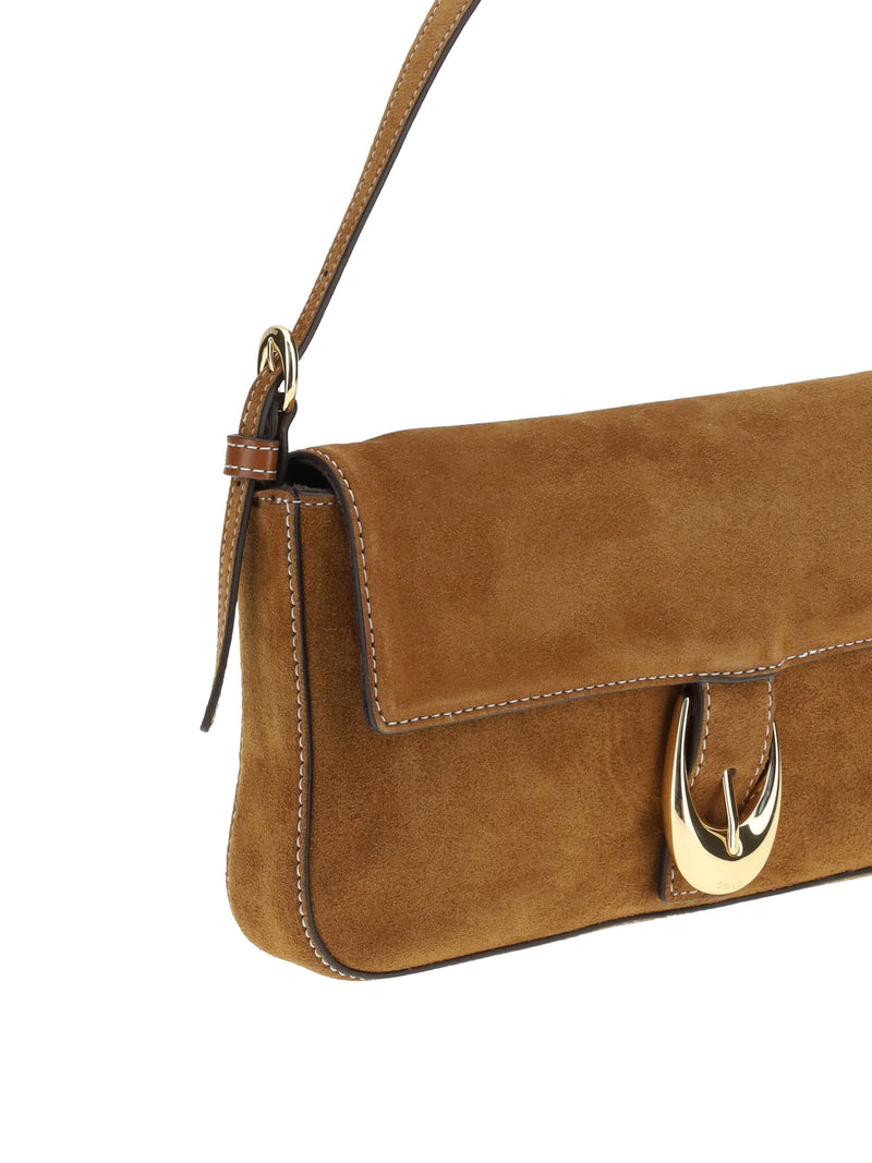 Staud Harlow Shoulder Bag — Brown Calf Leather Bos Taurus