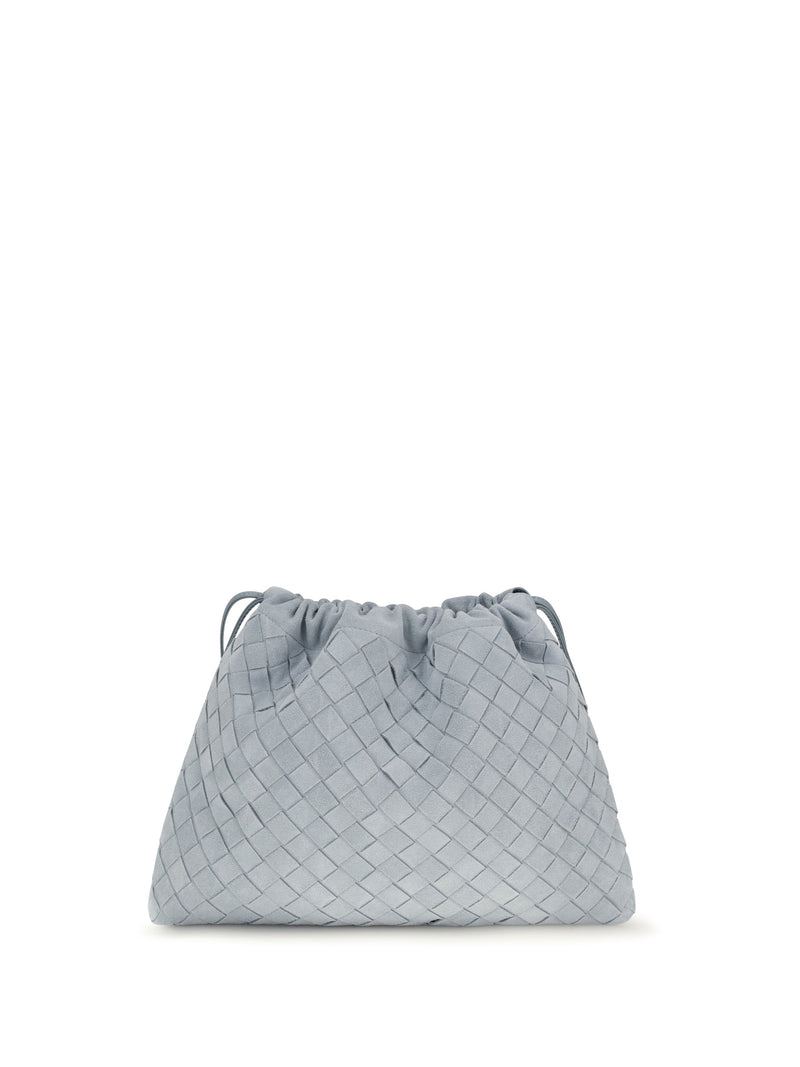 Bottega Veneta Pouch Clutch — Gray Calf Leather
