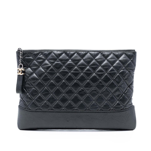Large Aged Calfskin Gabrielle O Case Clutch - Image 1