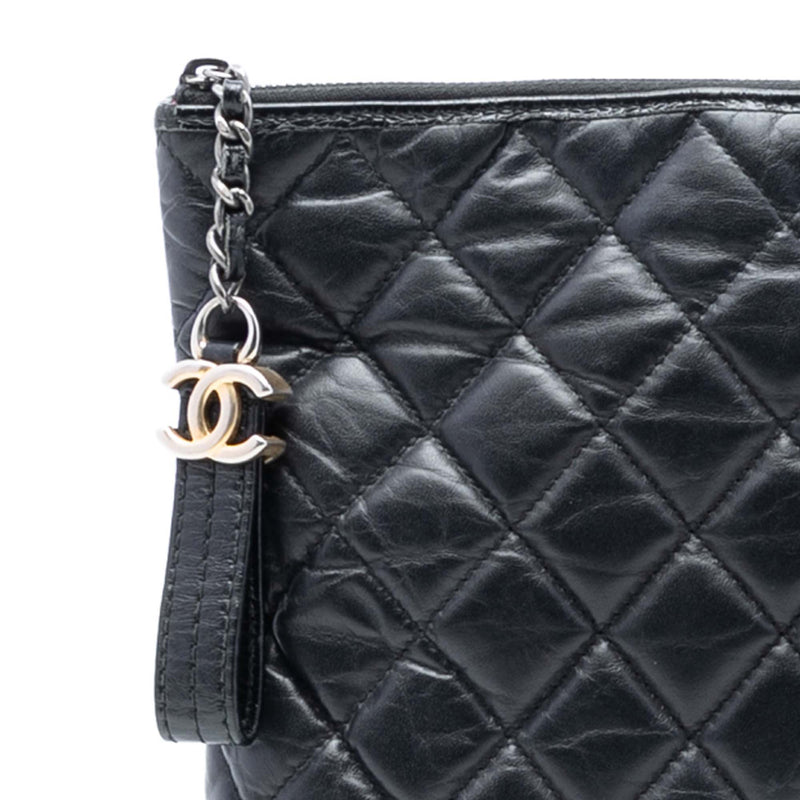 Large Aged Calfskin Gabrielle O Case Clutch - Image 7