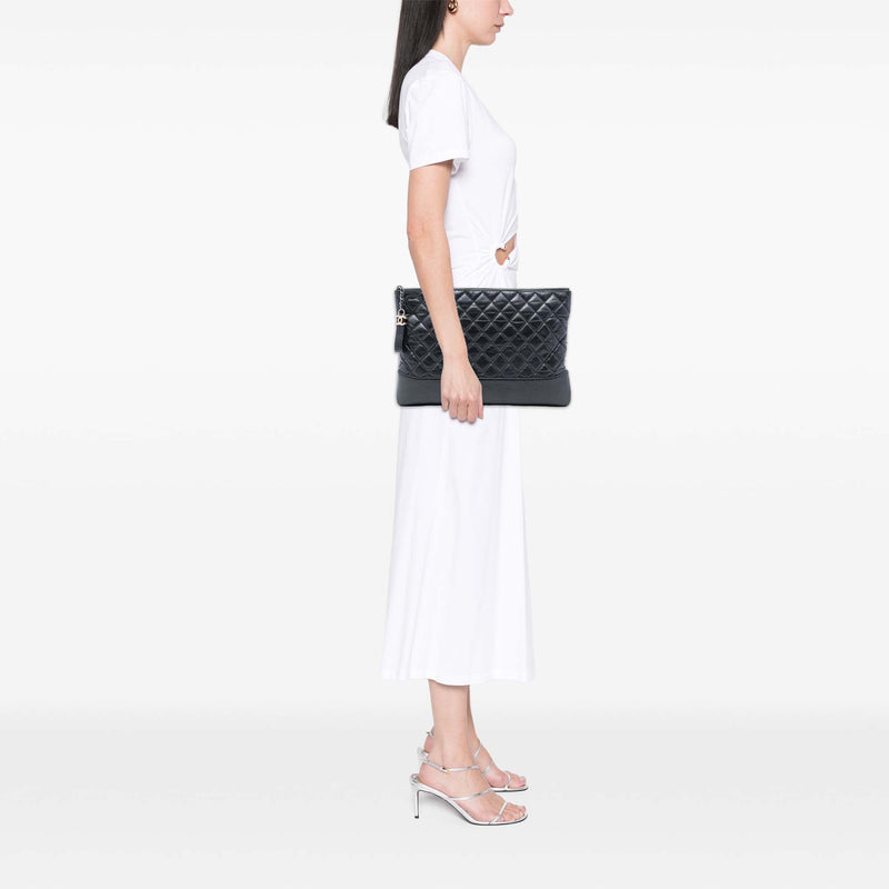 Large Aged Calfskin Gabrielle O Case Clutch - Image 8