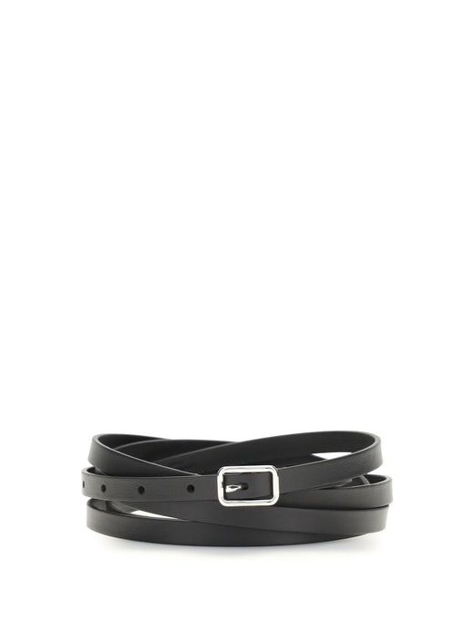 Givenchy Double Wrap Leather Belt — Black Calf Bos Taurus