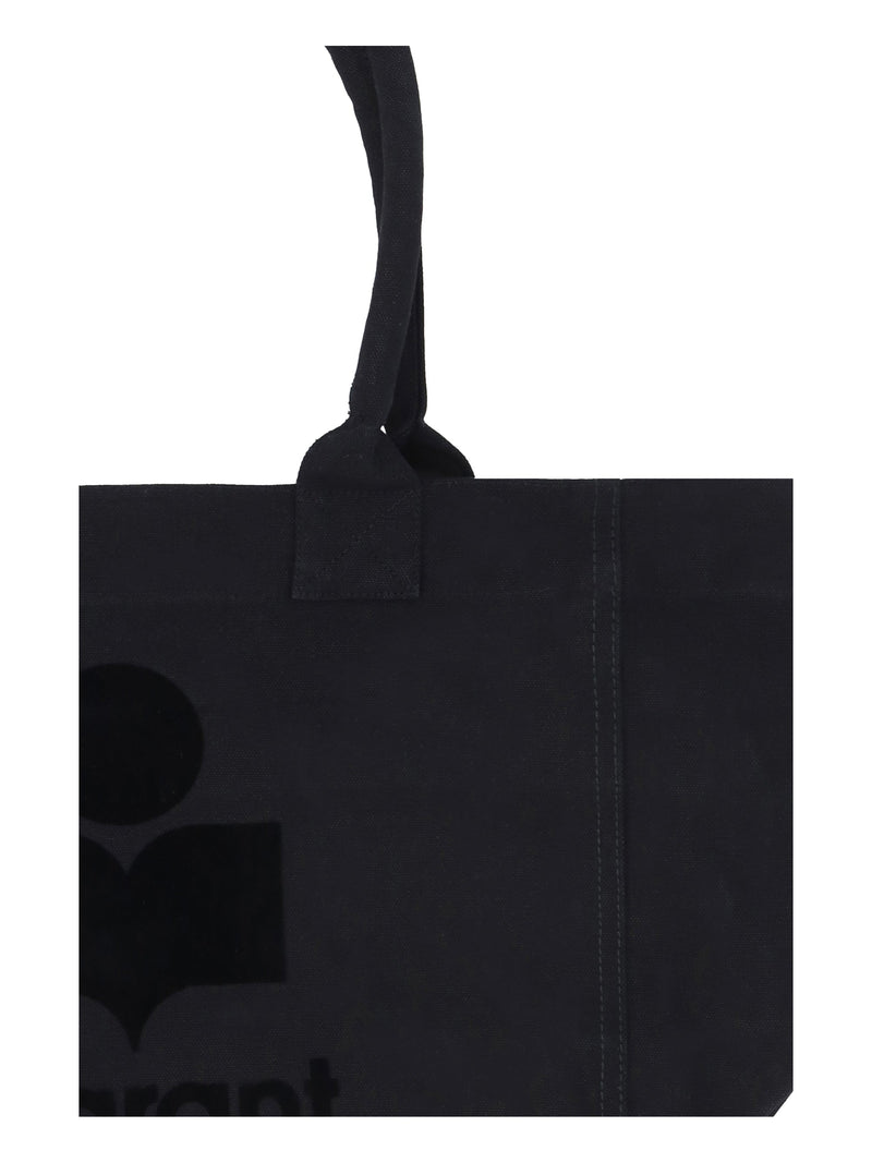 Isabel Marant Yenky Shoulder Bag — Black Cotton